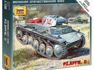 Zvezda 6102 - 1:100 German Panzer II Light Tank Model Kit