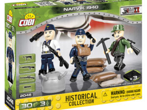 Cobi 2046 (30pcs) - 3 x German Soldier Figures with Accessories, Narvik 1940