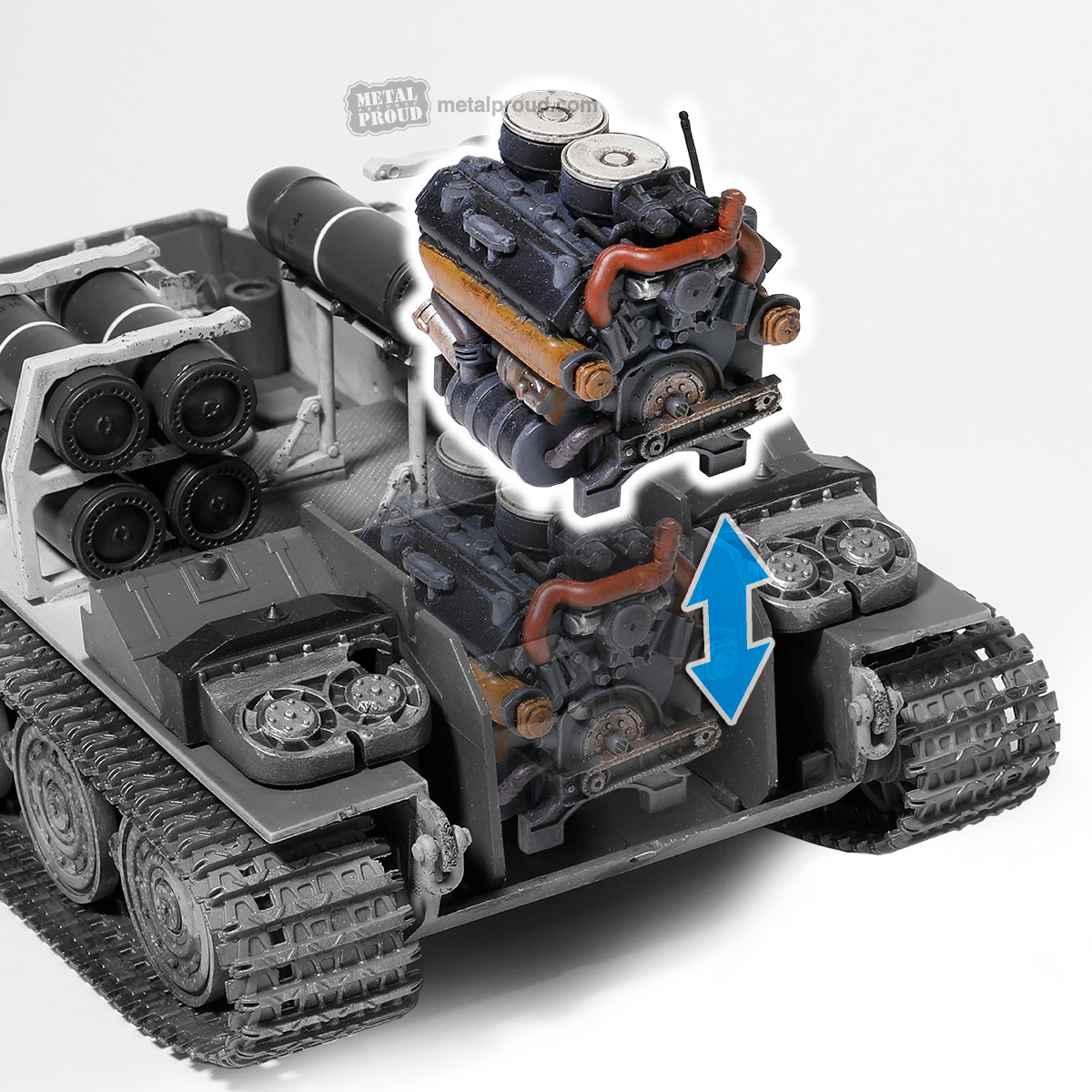 Forces of Valor 913003A - 1:32 German Sturmtiger 606/4 with 38CM RW 61 L/3 Sturmmorserwagen - Image 5
