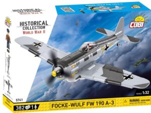 Cobi 5741 (382pcs) 1:32 German Focke-Wulf FW190 A-3 Aircraft, Building Blocks, WWII