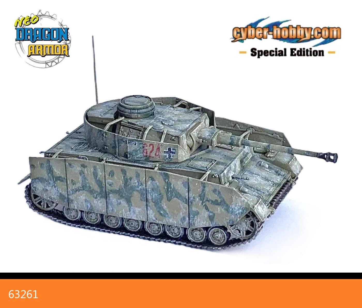 Neo Dragon Armor 63261 - 1:72 Pz.Kpfw.IV Ausf.H w/Schurzen (Snowy Version) (Cyber Hobby Special Edition) - Image 2