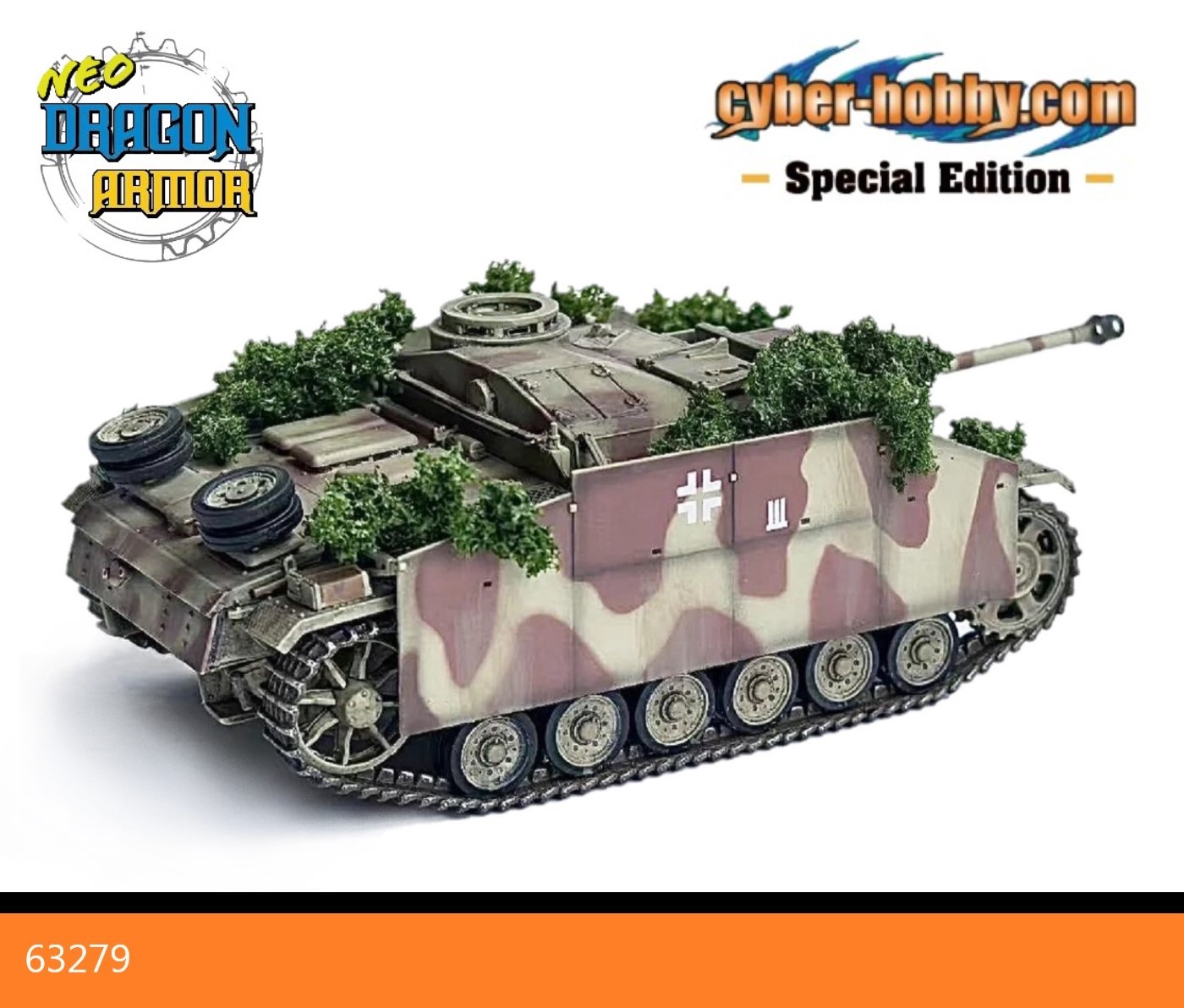 Neo Dragon Armor 63279 - 1:72 StuG.III Ausf.G Early w/Schurzen (Bush Camouflage) Pz.Gren.Div. Kursk 1943 (Cyber Hobby Special Edition) - Image 3
