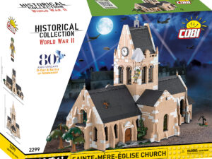 Cobi 2299 (2280pcs) Sainte-Mere-Eglise Church, 80th Anniversary D-DAY + Battle of Normandy, Building Blocks, WWII Historical Collection