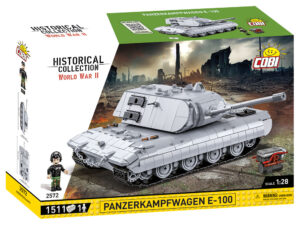 Cobi 2572 (1511pcs) 1:28 Panzerkampfwagen E-100, Building Blocks, WWII Historical Collection