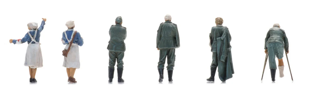 Artitec 5870112 - 1:87 HO Wehrmacht Wounded Soldiers + Nurse - Image 2