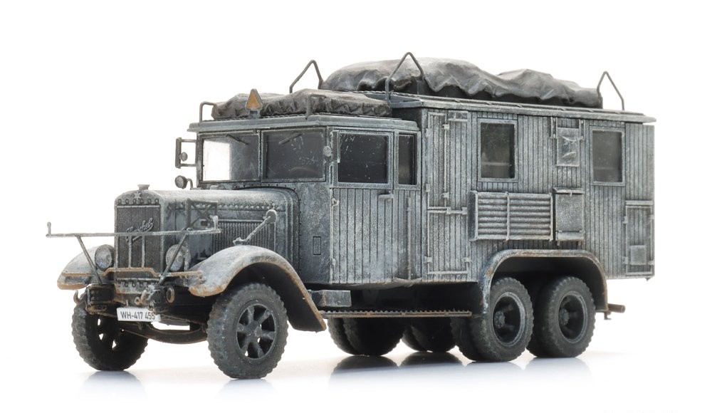 Artitec 6870507 - 1:87 HO Wehrmacht Henschel 33 D1 Kfz.72 Radio, Winter