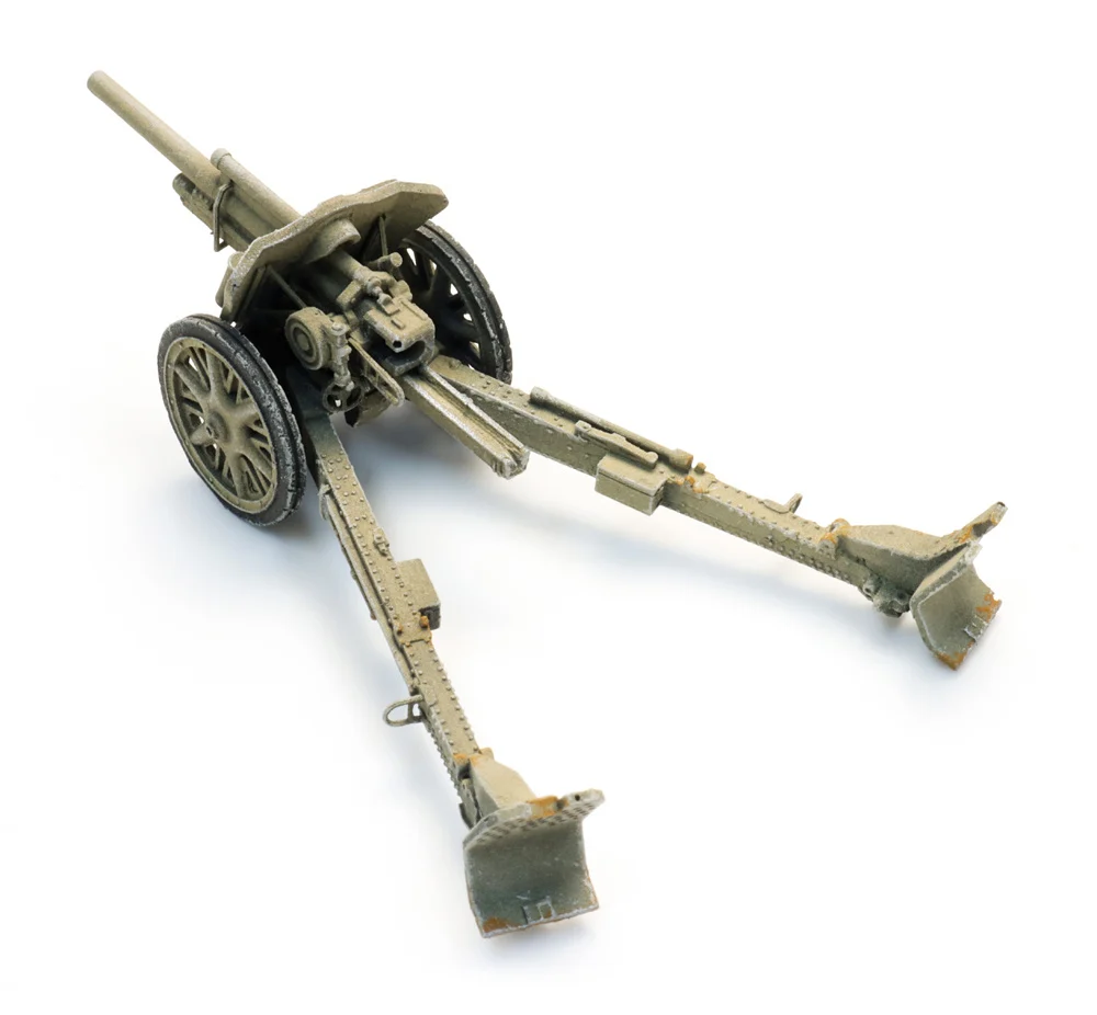 Artitec 6870746 - 1:87 HO Wehrmacht 10.5cm LeFH 18 Afrika in Position - Image 4