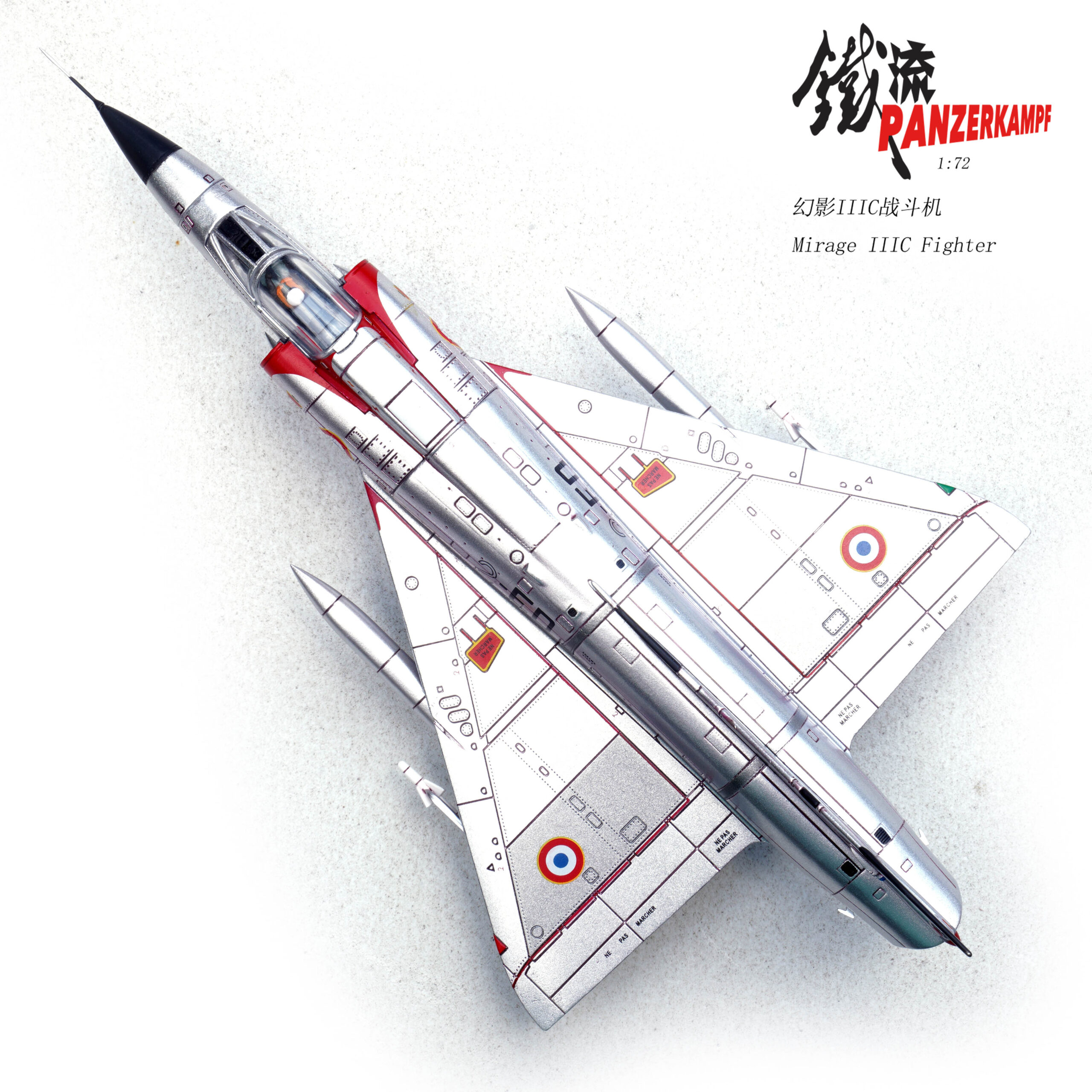 Panzerkampf 14648PA - 1:72 Dassault Mirage IIIC 2-ED n° 91, E.C. 1/2 "Cigognes", Dijon-Longvic Air Base, France, 1967 - Image 7