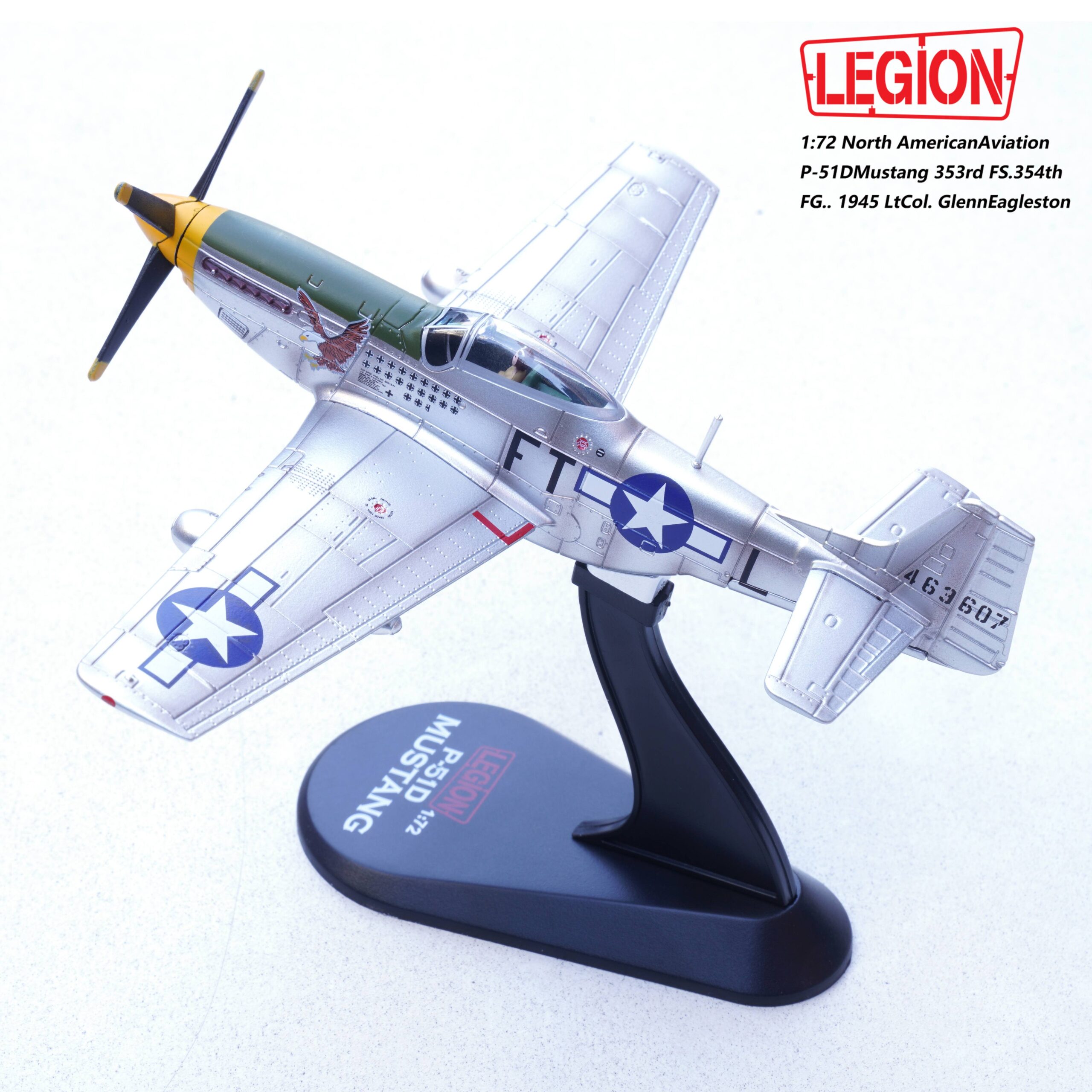 Legion Models 14663LC - 1:72 P-51D Mustang 353rd FS, 354th FG., 1945 Lt. Col. Glenn Eagleston - Image 8
