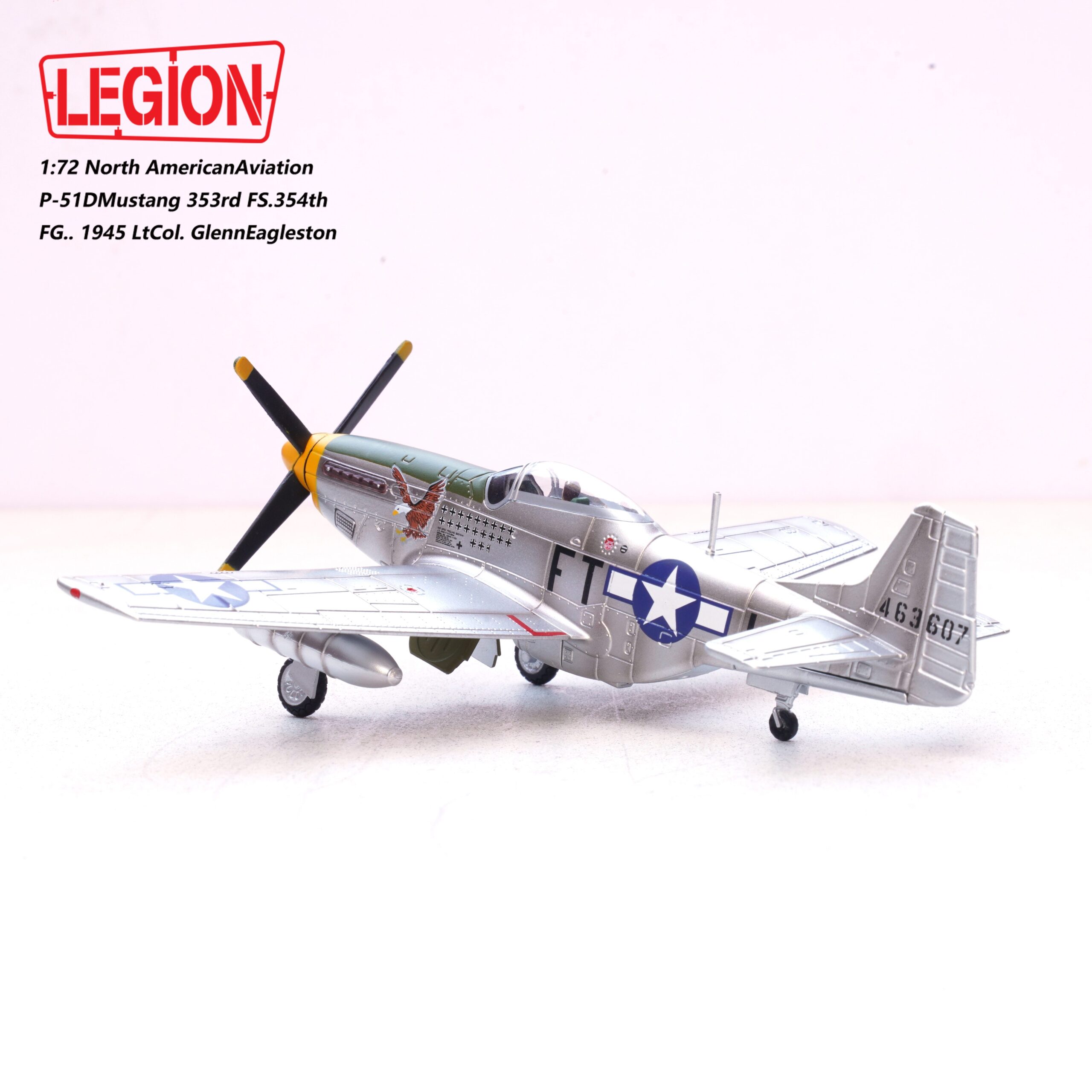 Legion Models 14663LC - 1:72 P-51D Mustang 353rd FS, 354th FG., 1945 Lt. Col. Glenn Eagleston - Image 6