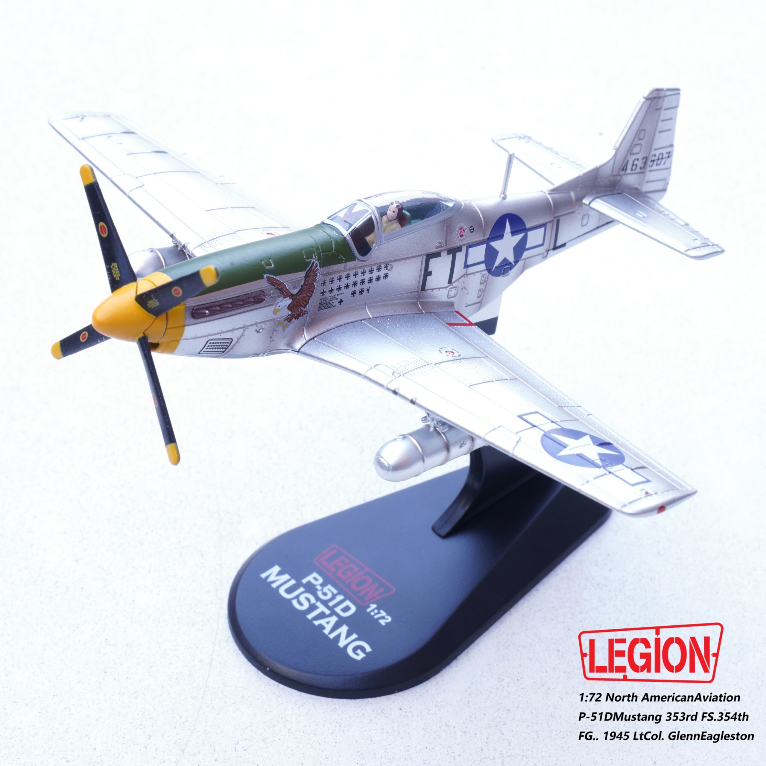 Legion Models 14663LC - 1:72 P-51D Mustang 353rd FS, 354th FG., 1945 Lt. Col. Glenn Eagleston - Image 7
