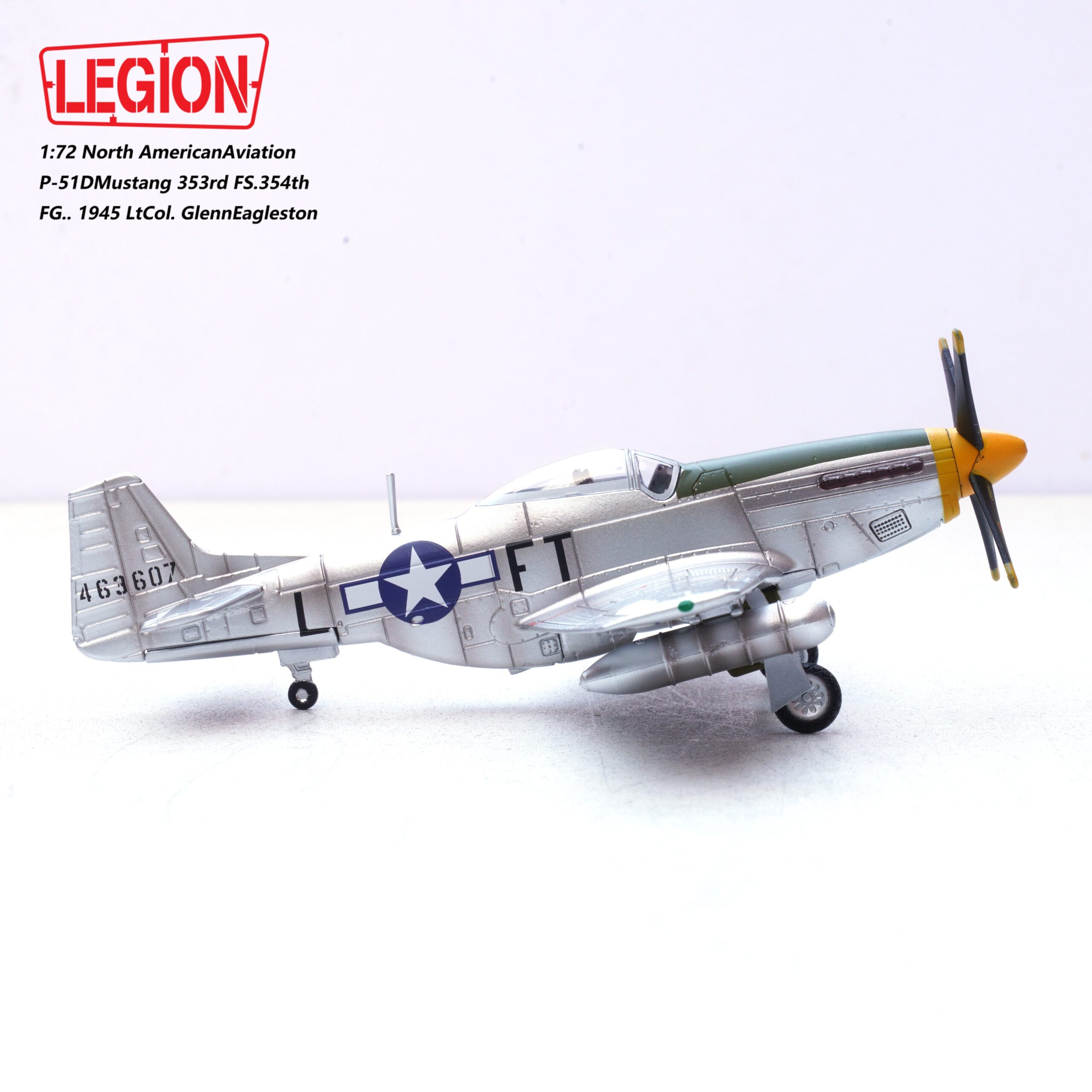Legion Models 14663LC - 1:72 P-51D Mustang 353rd FS, 354th FG., 1945 Lt. Col. Glenn Eagleston - Image 3