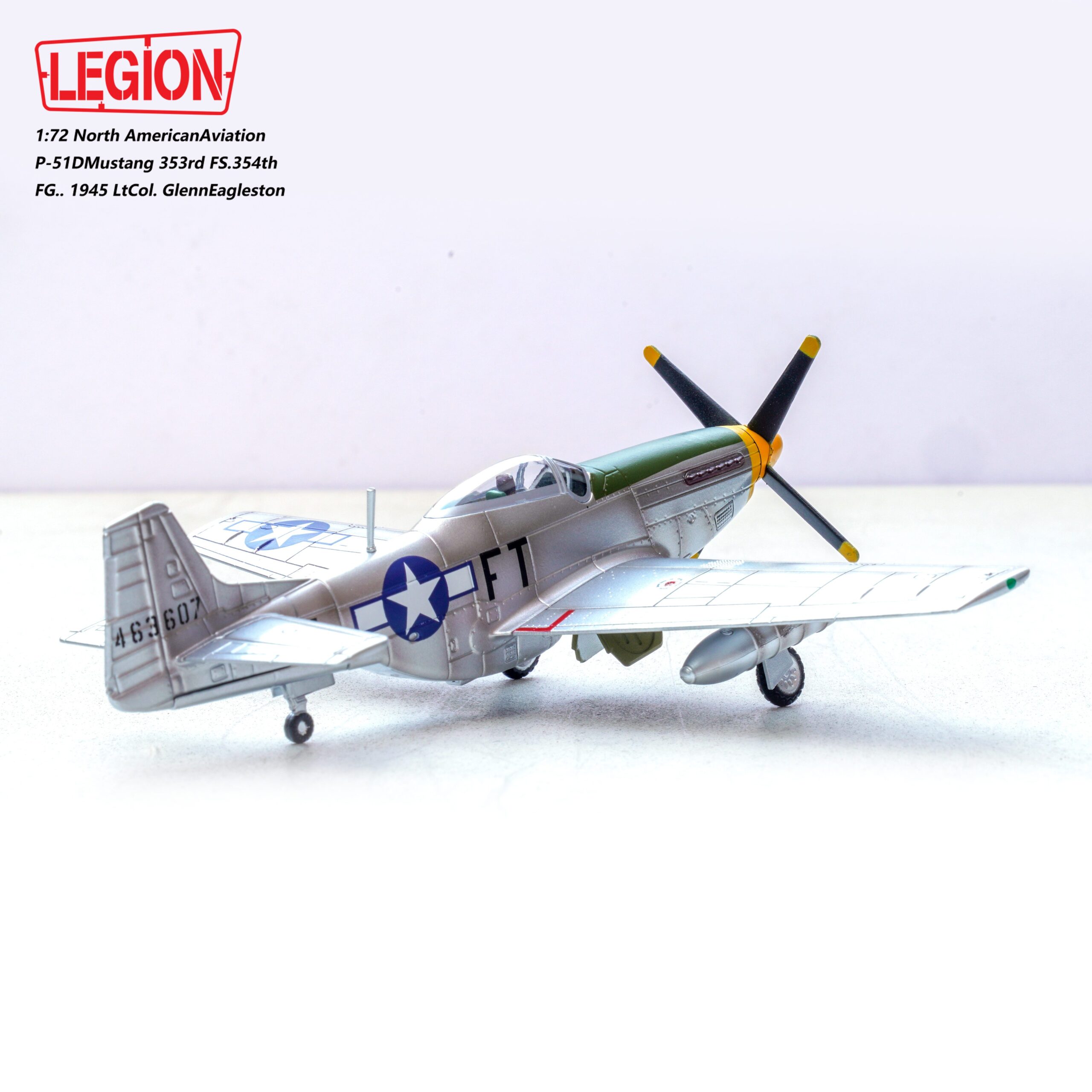 Legion Models 14663LC - 1:72 P-51D Mustang 353rd FS, 354th FG., 1945 Lt. Col. Glenn Eagleston - Image 4