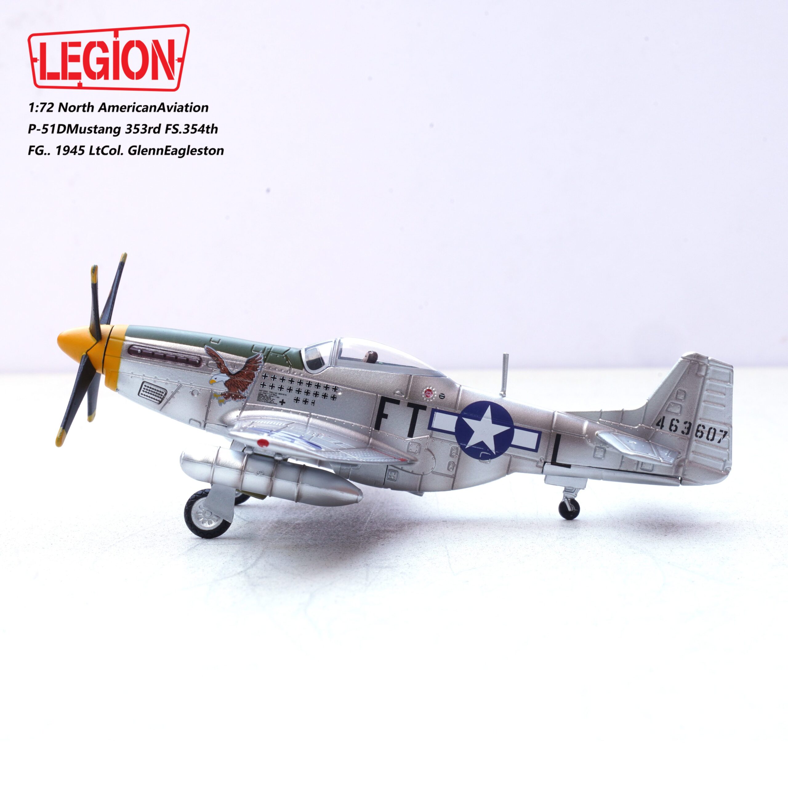 Legion Models 14663LC - 1:72 P-51D Mustang 353rd FS, 354th FG., 1945 Lt. Col. Glenn Eagleston - Image 5
