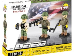 Cobi 2058 (33pcs) - 3 x D-DAY June 6th 1944 WWII Figures with Accessories