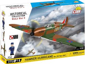Cobi 5762 (375pcs) 1:32 Hawker Hurricane RAF 302 Sqd. Aircraft WWIII, Building Blocks