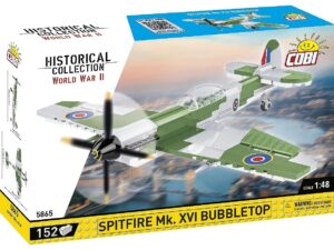 Cobi 5865 (152pcs) 1:48 Spitfire Mk. XVI Bubbletop Aircraft WWII, Building Blocks
