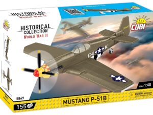 Cobi 5869 (155pcs) 1:48 P-51B Mustang Aircraft WWII, Building Blocks