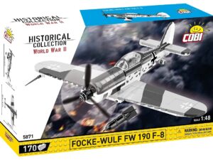 Cobi 5871 (170pcs) 1:48 German Focke-Wulf FW190 F-8 Aircraft WWII, Building Blocks